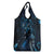 Hawaii Makahiki Season Grocery Bag Floral Tribal Tattoo Blue Galaxy