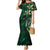 Hawaii Makahiki Season Mermaid Dress Floral Tribal Tattoo Green Galaxy