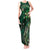 Hawaii Makahiki Season Tank Maxi Dress Floral Tribal Tattoo Green Galaxy