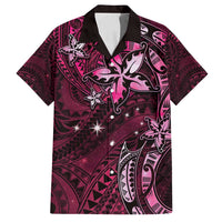 Hawaii Makahiki Season Family Matching Tank Maxi Dress and Hawaiian Shirt Floral Tribal Tattoo Pink Galaxy LT05 Dad's Shirt - Short Sleeve Pink - Polynesian Pride