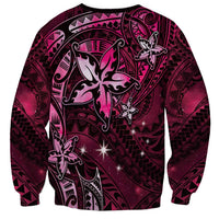 Hawaii Makahiki Season Sweatshirt Floral Tribal Tattoo Pink Galaxy