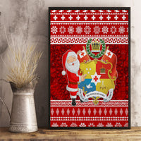 Tonga Christmas Canvas Wall Art Kilisimasi Fiefia Santas Coat Of Arms LT05 - Polynesian Pride