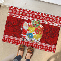 Tonga Christmas Rubber Doormat Kilisimasi Fiefia Santas Coat Of Arms LT05 - Polynesian Pride