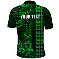 Personalized Hawaii Hauoli Makahiki Hou Polo Shirt Lono Hawaiian God Kakau Polynesian Tribal Green LT05 - Polynesian Pride