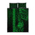 Hawaii Hauoli Makahiki Hou Quilt Bed Set Lono Hawaiian God Kakau Polynesian Tribal Green LT05 Green - Polynesian Pride