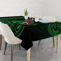 Hawaii Hauoli Makahiki Hou Tablecloth Lono Hawaiian God Kakau Polynesian Tribal Green LT05 - Polynesian Pride