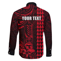 Personalized Hawaii Hauoli Makahiki Hou Family Matching Puletasi Dress and Hawaiian Shirt Lono Hawaiian God Kakau Polynesian Tribal Red LT05 - Polynesian Pride
