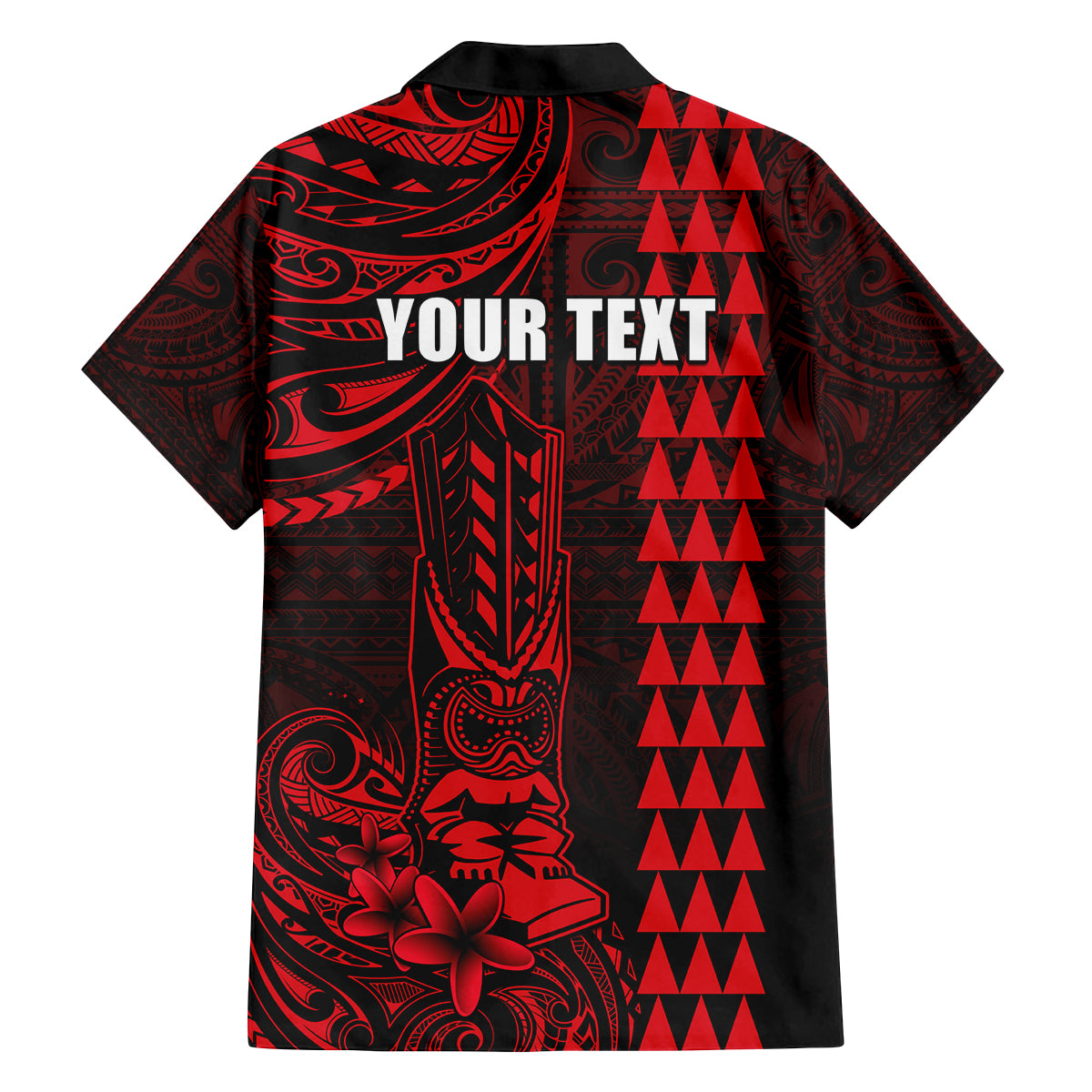 Personalized Hawaii Hauoli Makahiki Hou Family Matching Summer Maxi Dress and Hawaiian Shirt Lono Hawaiian God Kakau Polynesian Tribal Red LT05 - Polynesian Pride