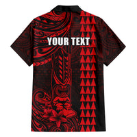 Personalized Hawaii Hauoli Makahiki Hou Family Matching Summer Maxi Dress and Hawaiian Shirt Lono Hawaiian God Kakau Polynesian Tribal Red LT05 - Polynesian Pride