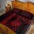 Hawaii Hauoli Makahiki Hou Quilt Bed Set Lono Hawaiian God Kakau Polynesian Tribal Red LT05 - Polynesian Pride