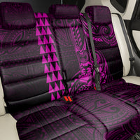 Hawaii Hauoli Makahiki Hou Back Car Seat Cover Lono Hawaiian God Kakau Polynesian Tribal Pink LT05 - Polynesian Pride