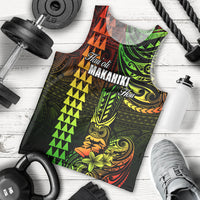 Personalized Hawaii Hauoli Makahiki Hou Men Tank Top Lono Hawaiian God Kakau Polynesian Tribal Reggae LT05 Reggae - Polynesian Pride