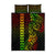 Hawaii Hauoli Makahiki Hou Quilt Bed Set Lono Hawaiian God Kakau Polynesian Tribal Reggae LT05 Reggae - Polynesian Pride
