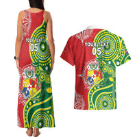 Custom Tonga Australia Rugby Couples Matching Tank Maxi Dress and Hawaiian Shirt Kangaroos And Tonga Mate Maa Together