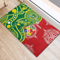 Tonga Australia Rugby Rubber Doormat Kangaroos And Tonga Mate Maa Together