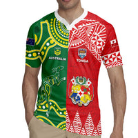 Custom Tonga XIII And Australia Kangaroos Rugby Jersey Mate Maa Tongan Ngatu With Aboriginal