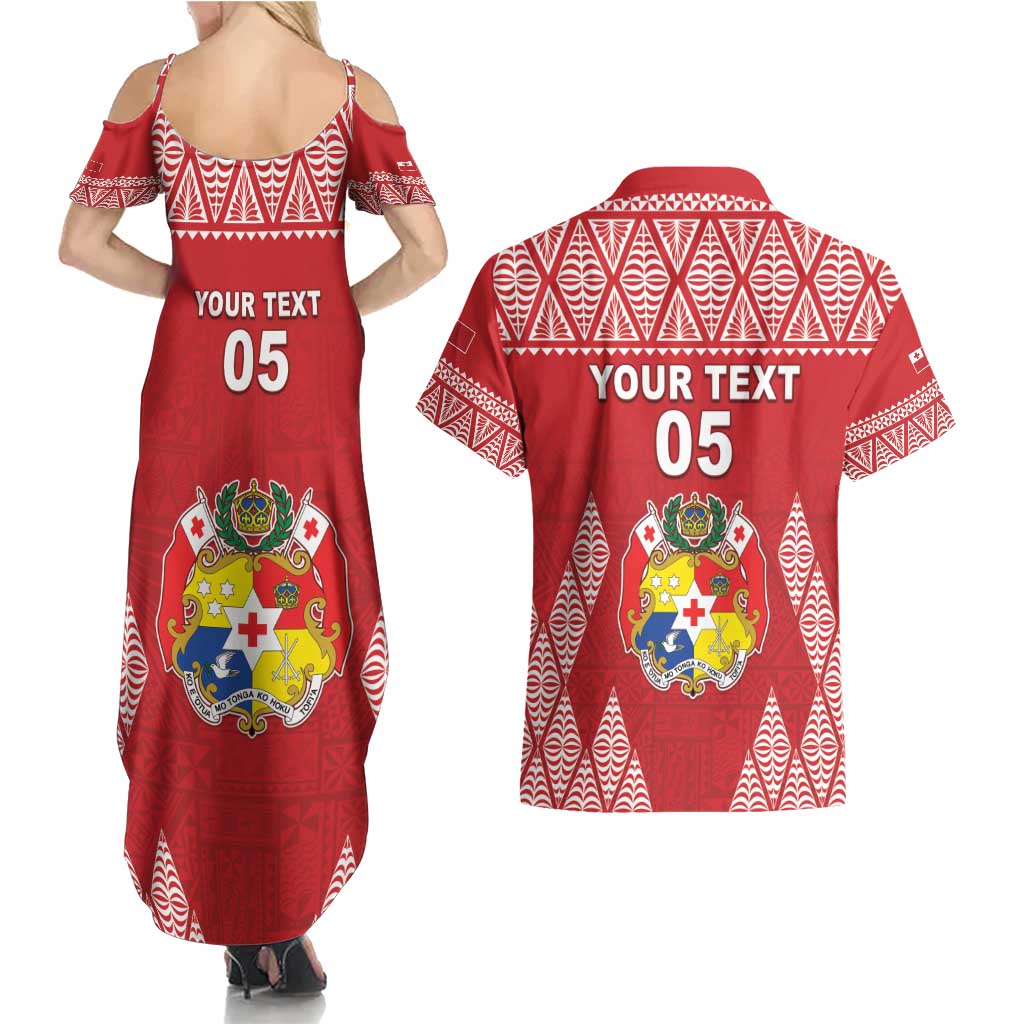 Custom Tonga Rugby Couples Matching Summer Maxi Dress and Hawaiian Shirt Tonga Mate Ma'a Take The Lead