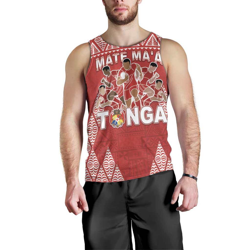 Custom Tonga Rugby Men Tank Top Tonga Mate Ma'a Take The Lead
