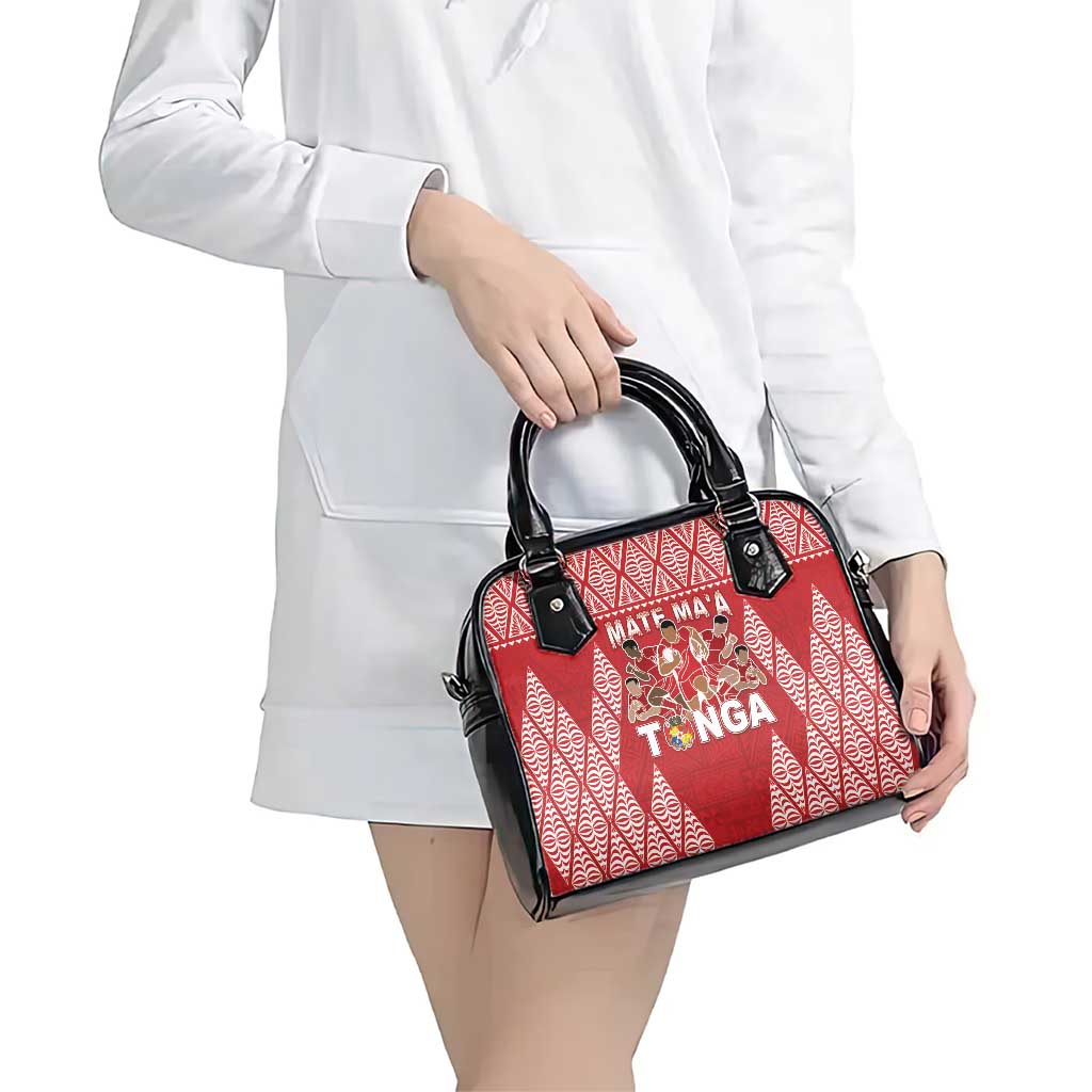 Tonga Rugby Shoulder Handbag Tonga Mate Ma'a Take The Lead