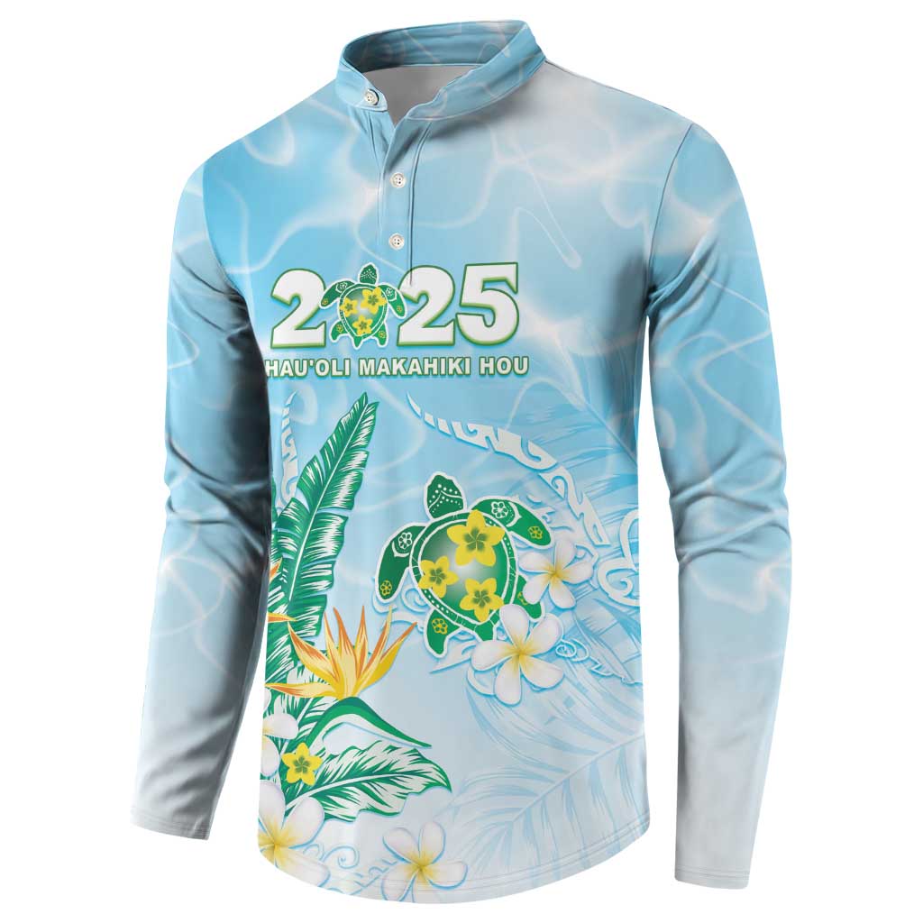 Personalised 2025 Aloha Hawaii Button Sweatshirt Tropical Flowers And Honu