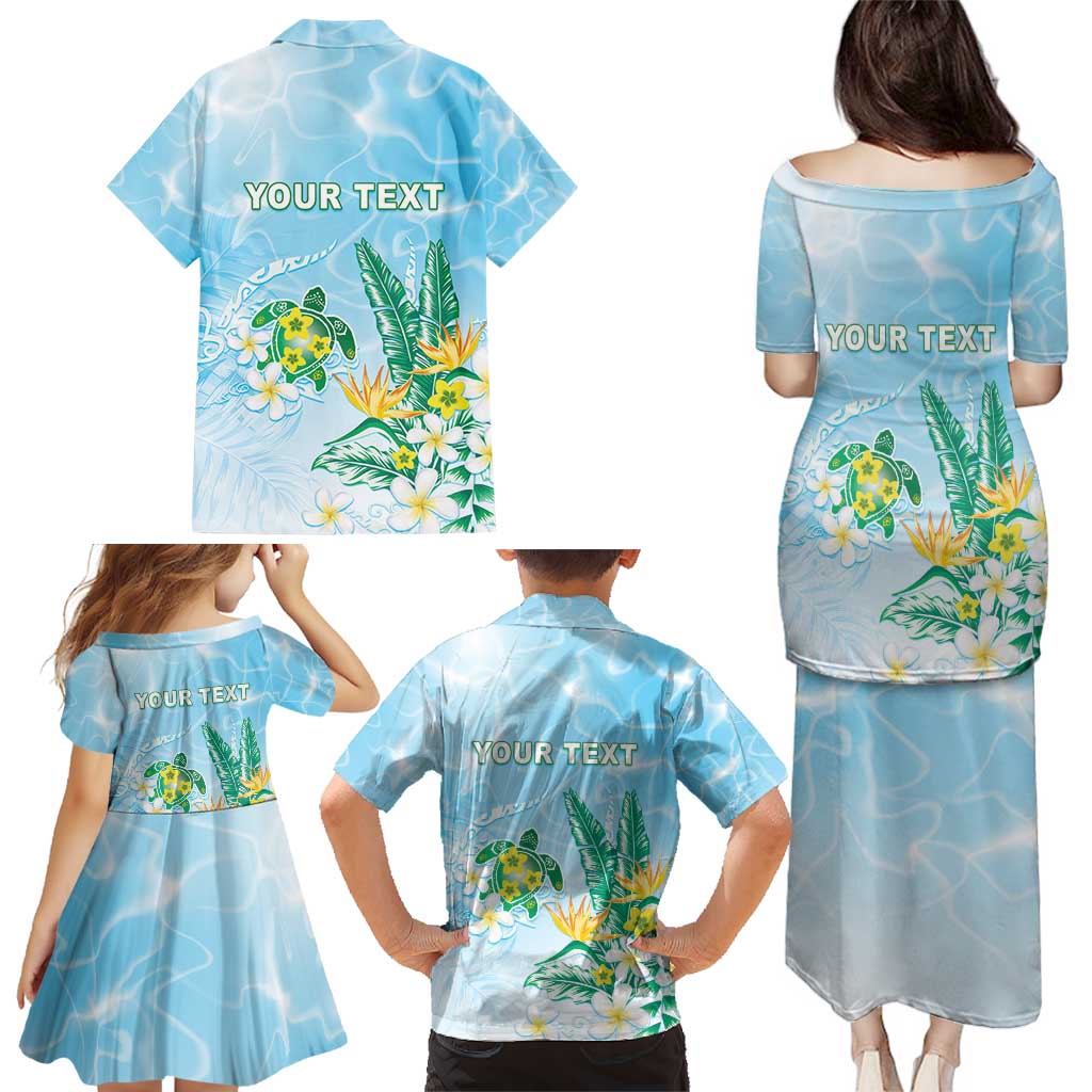 Personalised 2025 Aloha Hawaii Family Matching Puletasi and Hawaiian Shirt Tropical Flowers And Honu LT05 - Polynesian Pride