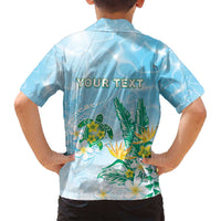 Personalised 2025 Aloha Hawaii Family Matching Tank Maxi Dress and Hawaiian Shirt Tropical Flowers And Honu LT05 - Polynesian Pride