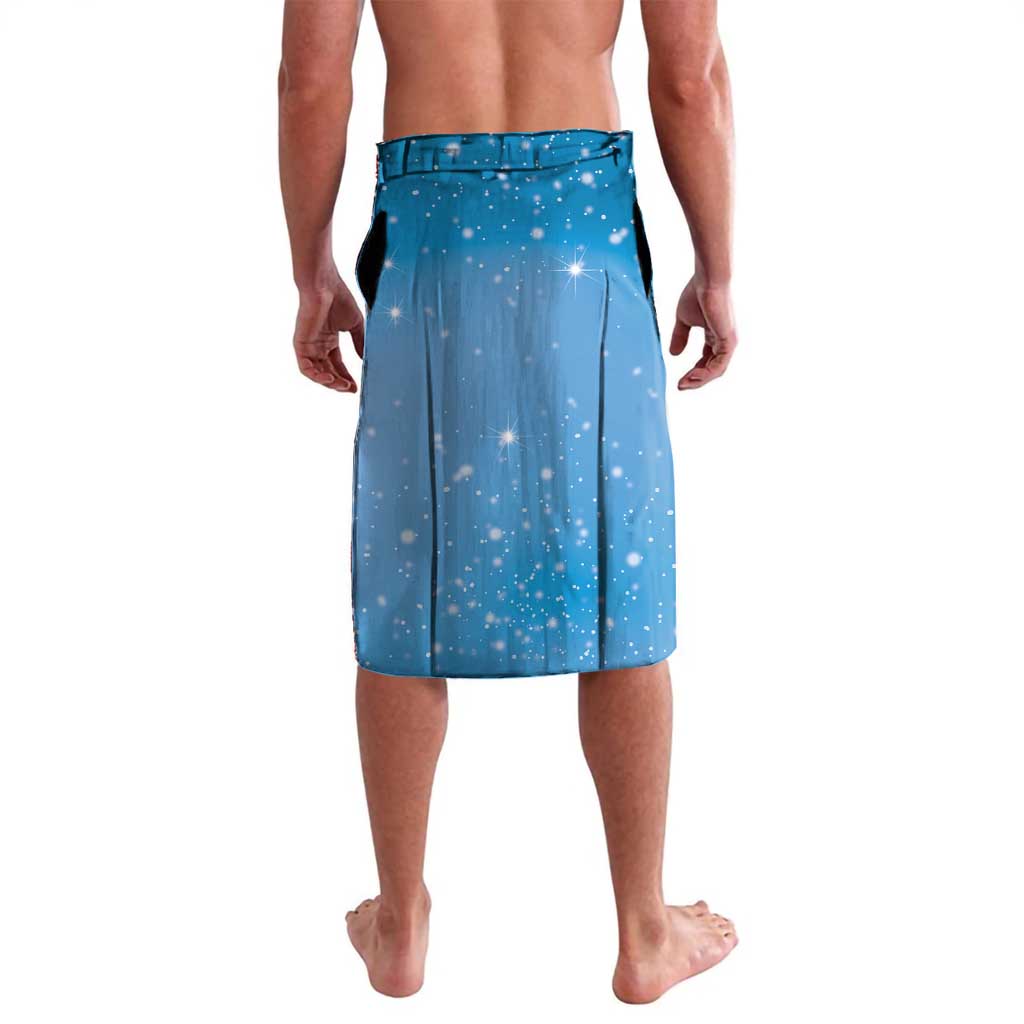 Hawaii Honu Lavalava Tropical Flowers Blue Gradient