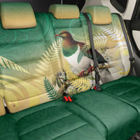 New Zealand Pigeon Kereru Back Car Seat Cover Maori Fern Art Green Gradient - Polynesian Pride