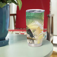 New Zealand Pigeon Kereru Tumbler Cup Maori Fern Art Green Gradient - Polynesian Pride