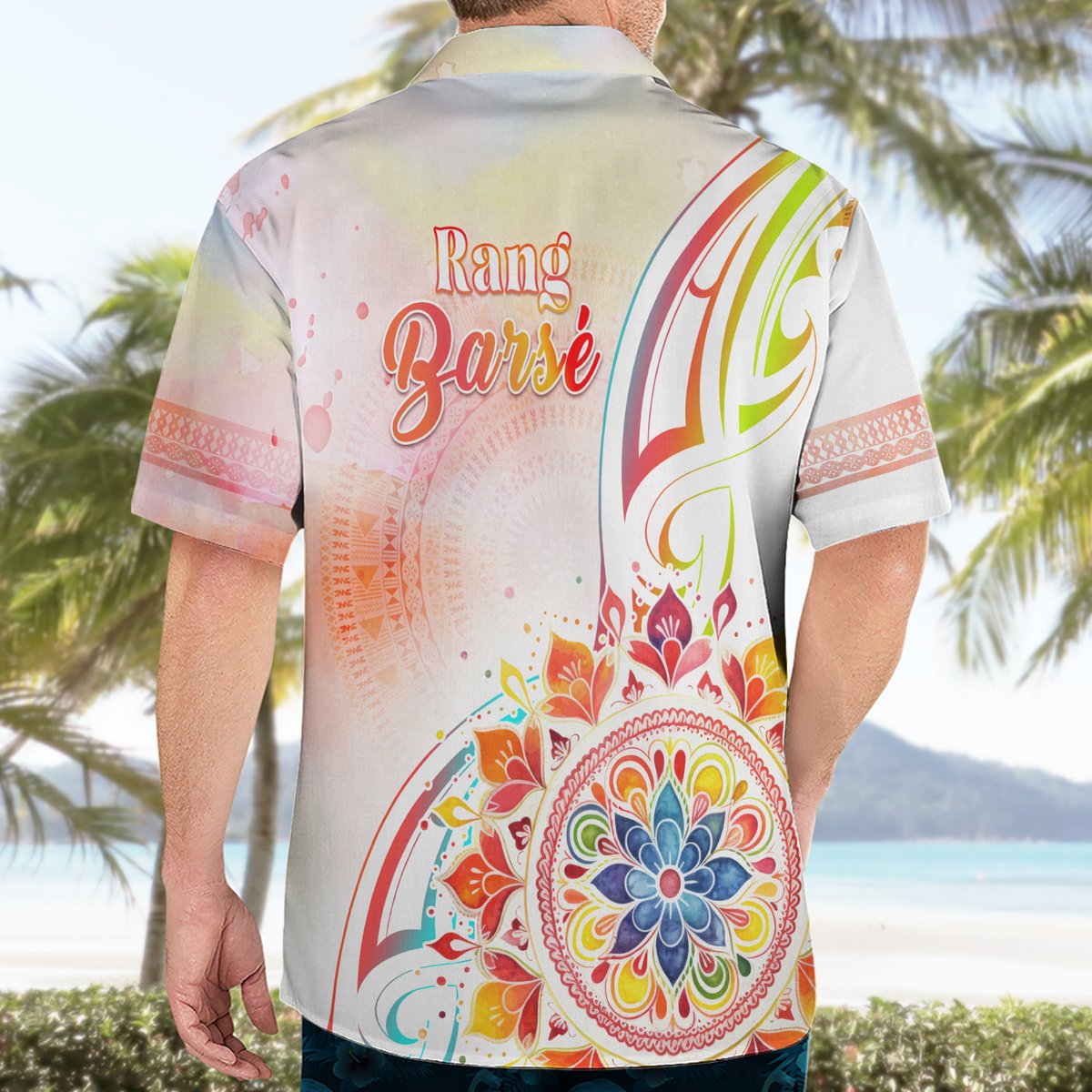 Happy Holi Festival Hawaiian Shirt Rangoli With Polynesian Pattern LT05 - Polynesian Pride