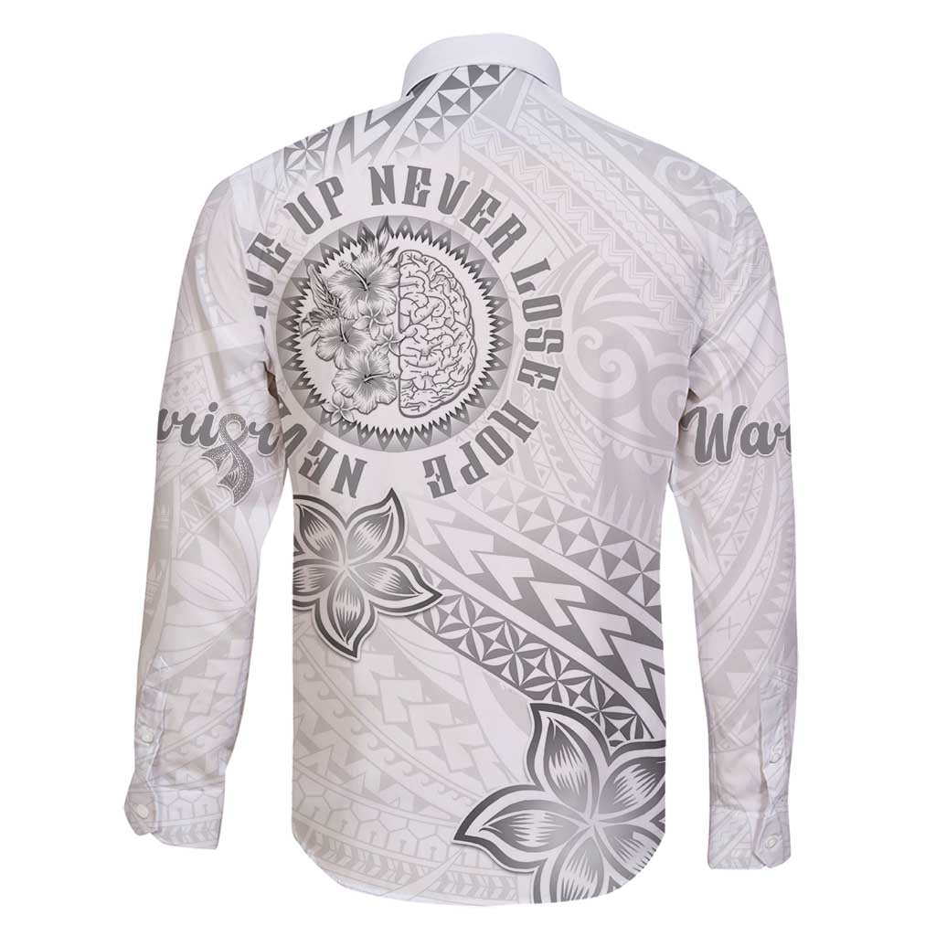 Brain Cancer Warrior Family Matching Summer Maxi Dress and Hawaiian Shirt Never Give Up