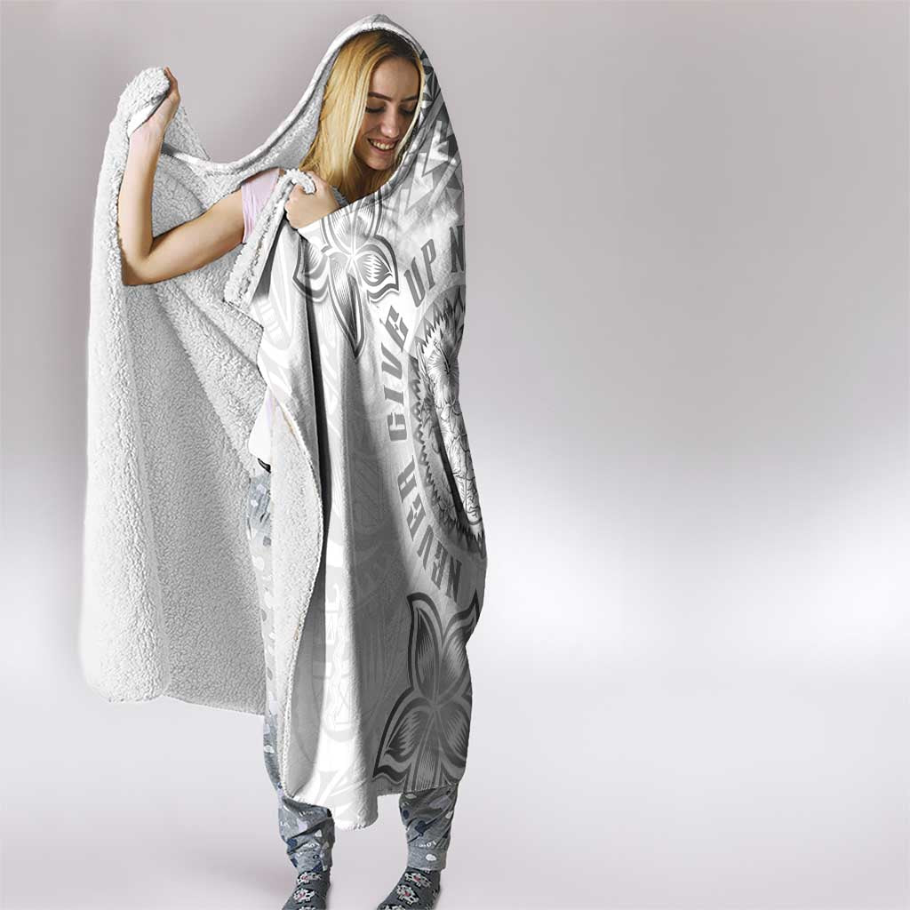 Brain Cancer Warrior Hooded Blanket Never Give Up