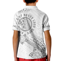 Brain Cancer Warrior Kid Polo Shirt Never Give Up