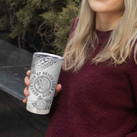 Brain Cancer Warrior Tumbler Cup Never Give Up