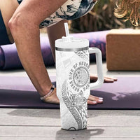 Brain Cancer Warrior Tumbler With Handle Never Give Up