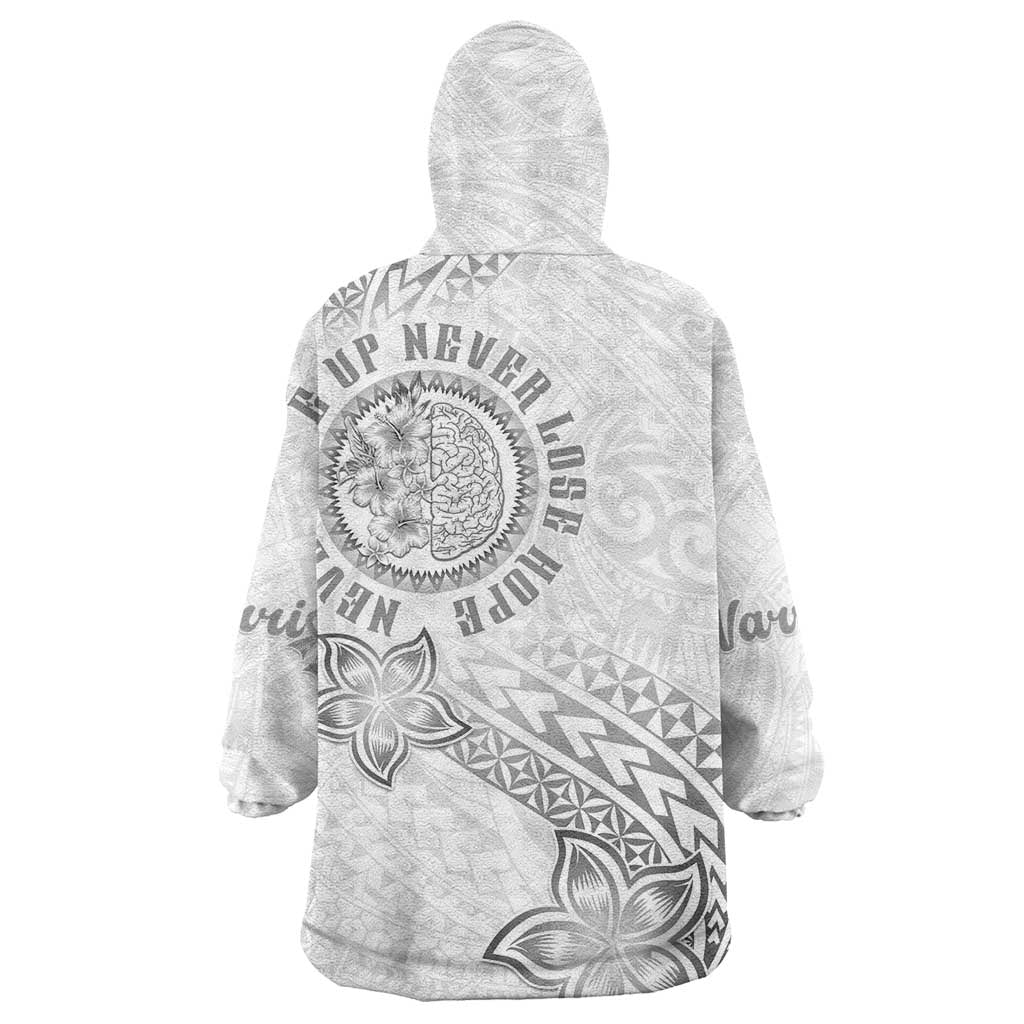 Brain Cancer Warrior Wearable Blanket Hoodie Never Give Up