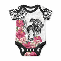 White Polynesian Hammerhead Shark Tribal Pattern Baby Onesie LT05 White - Polynesian Pride