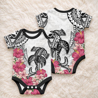 White Polynesian Hammerhead Shark Tribal Pattern Baby Onesie LT05 - Polynesian Pride