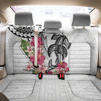White Polynesian Hammerhead Shark Tribal Pattern Back Car Seat Cover