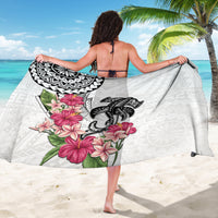 White Polynesian Hammerhead Shark Tribal Pattern Sarong LT05 - Polynesian Pride