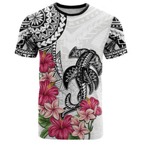 White Polynesian Hammerhead Shark Tribal Pattern T Shirt