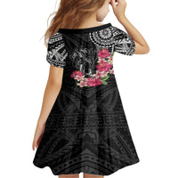 Black Polynesian Hammerhead Shark Tribal Pattern Family Matching Puletasi and Hawaiian Shirt