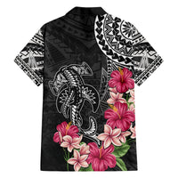 Black Polynesian Hammerhead Shark Tribal Pattern Hawaiian Shirt