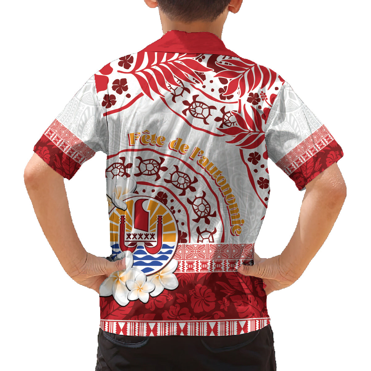 French Polynesia Internal Autonomy Day Family Matching Long Sleeve Bodycon Dress and Hawaiian Shirt Tropical Hibiscus And Turtle Pattern LT05 - Polynesian Pride