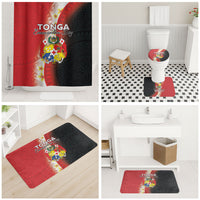Tonga Emancipation Day Bathroom Set Tongan Ngatu Pattern With Plumeria