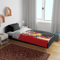 Tonga Emancipation Day Bedding Set Tongan Ngatu Pattern With Plumeria