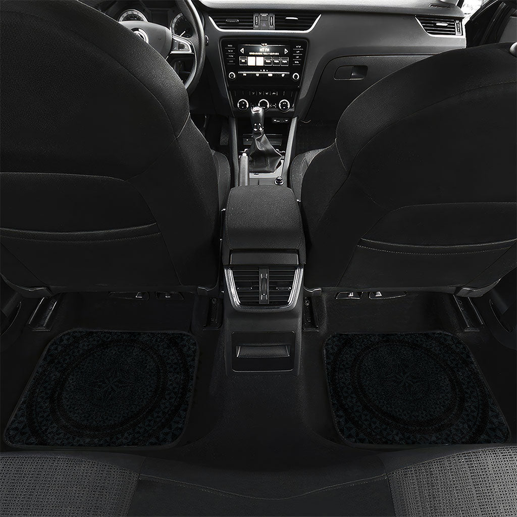 Personalised Tonga Emancipation Day Car Mats Tongan Ngatu Pattern With Plumeria