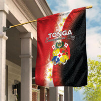 Tonga Emancipation Day Garden Flag Tongan Ngatu Pattern With Plumeria