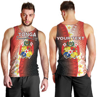 Personalised Tonga Emancipation Day Men Tank Top Tongan Ngatu Pattern With Plumeria
