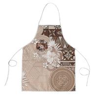 Tonga Ngatu Motifs Apron With Coat Of Arms Beige